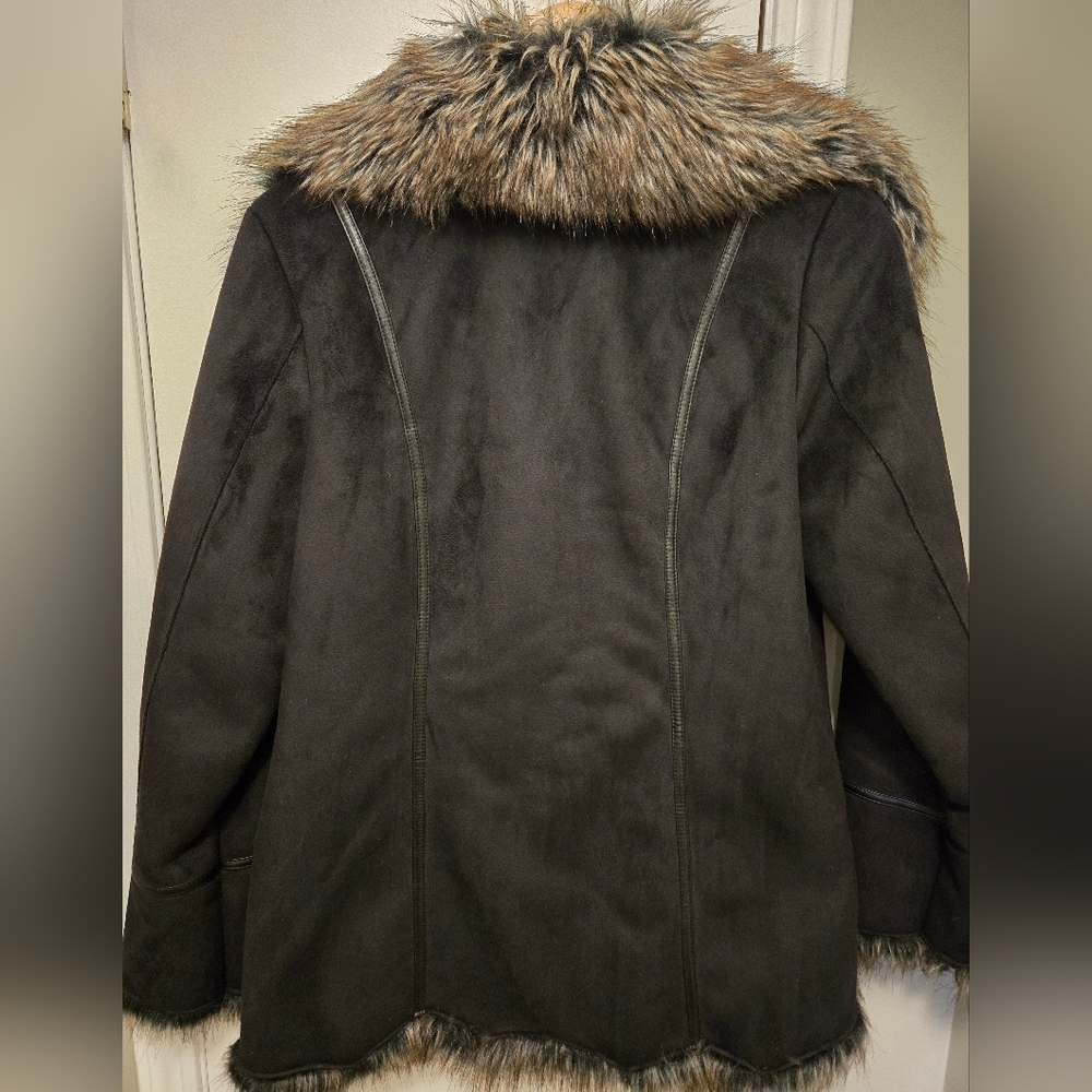 Novelti  Penny Lane Jacket Faux Suede  Faux Fur Trim & Studds Small - Picture 10 of 12